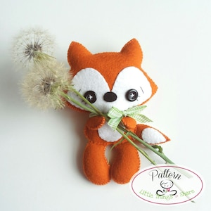 Tail Fox PDF pattern-Woodland animal toy-DIY-Nursery decor-Instant download-Baby&#39;s mobile toy-Cute Fox-Kids present-Felt Fox ornament-Animal