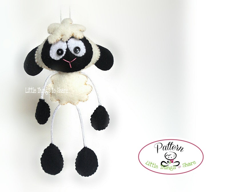 Skinny Sheep-PDF sewing pattern-Cute Sheep toy-DIY-Handmade afbeelding 1