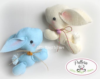 Bunny PDF sewing pattern-DIY Project-Easter Bunny-Nursery decor-Instant download-Baby's mobile toy-Felt Rabbit-Felt Bunny