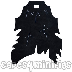 Custom suedette cape, ideal for your Lego Bionicle Vezon or Karzahni figure.  Available in black, grey or red. Capes made by capes4minifigs