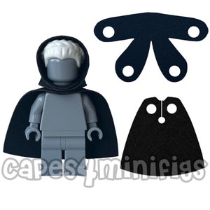 2 sets of CUSTOM Capes - Large over hair hood with standard cape for your Lego minifigures CAPES ONLY