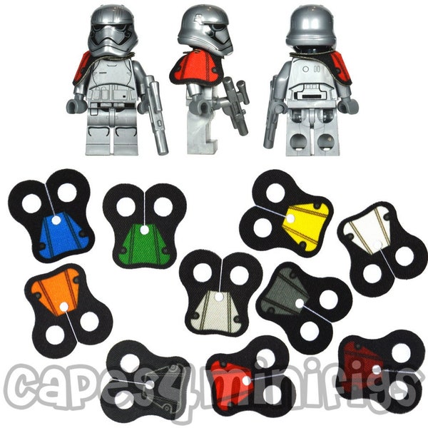 4 CUSTOM printed pauldrons for your Lego Starwars stormtroopers or clone troopers. Minifigures NOT included. Capes made by capes4minifigs