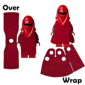 2x CUSTOM Royal Guard Robes for your LEGO minifigures. Minifigs NOT included. Capes made by Capes4Minifigs