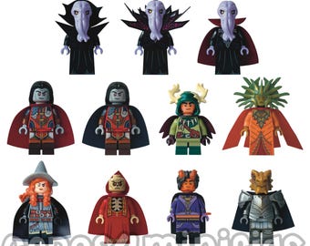 Lego D&D Minifig Capes, Custom Fabric, Bundle of 11