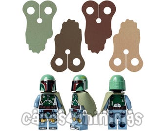 4 CUSTOM Boba Fett capes for your Lego Starwars minifigure / minifig - CAPE ONLY