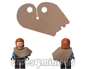 4 CUSTOM Obi Wan capes for your LEGO minifigures. Minifigs NOT included. Capes made by Capes4Minifigs