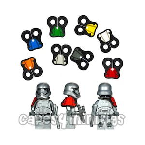 4 CUSTOM Printed Pauldrons for your LEGO STARWARS stormtroopers or clone troopers. Minifigs not included. Capes made by Capes4Minifigs