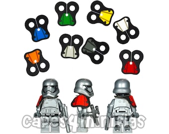 4 spallacci stampati personalizzati per i tuoi stormtrooper o cloni LEGO STARWARS. Minifigure non incluse. Mantelli realizzati da Capes4Minifigs