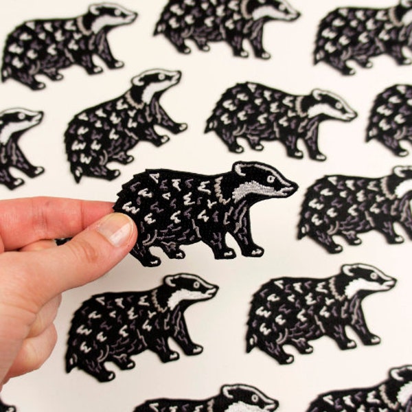 Badger Patch / Embroidered Badger Patch / Embroidered Patch / Cute Patch / Hufflepuff / Animal Patch / Patch For Jacket