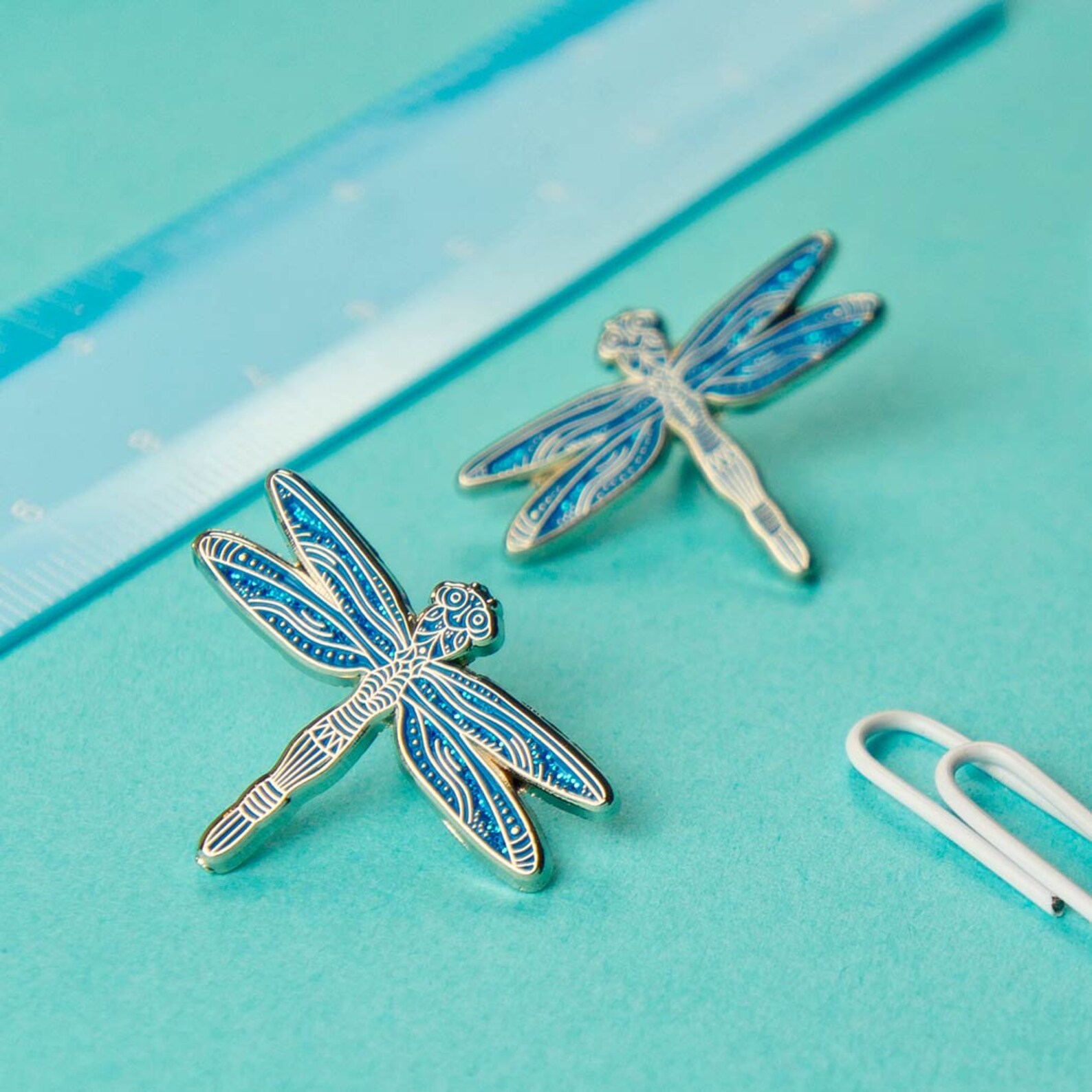 Blue Dragonfly Pin / Dragonfly Enamel Pin / Libélula / Etsy
