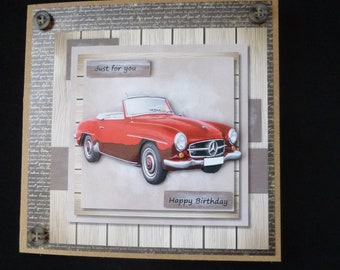 Classic car card | Etsy