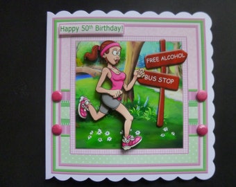 Carte D Anniversaire Jogger Etsy France