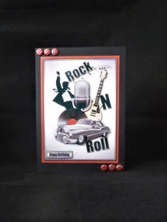 Carte D Anniversaire Rock N Roll Carte De Fete Etsy Carte D Anniversaire Rock N Roll Carte De Fete Etsy