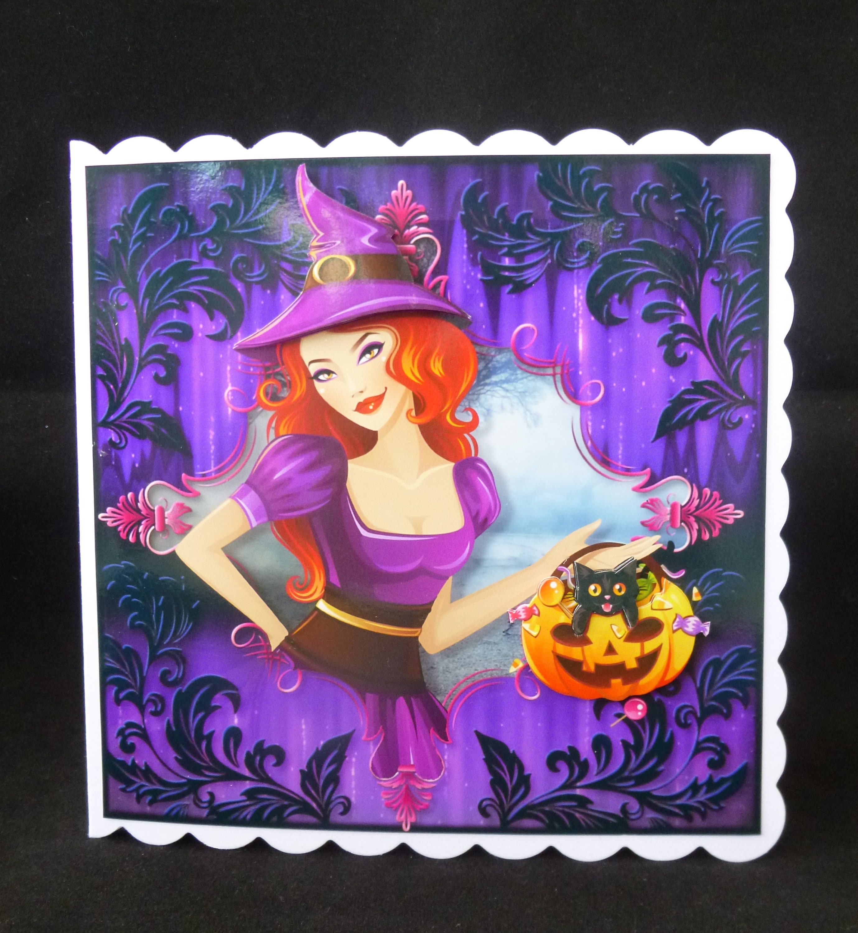 Hexe Geburtstagskarte Halloween Hexe Karte handgemachte Kind  Etsy