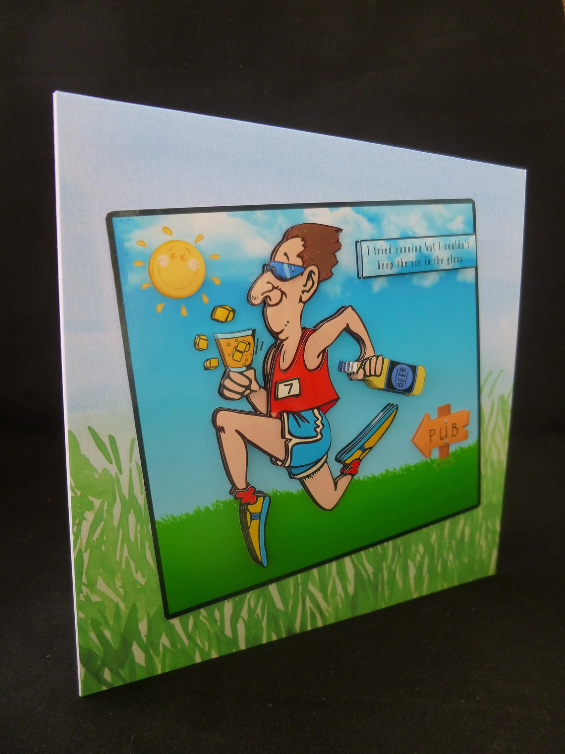 Male Runner Card Personalised Jogger Birthday Card Etsy