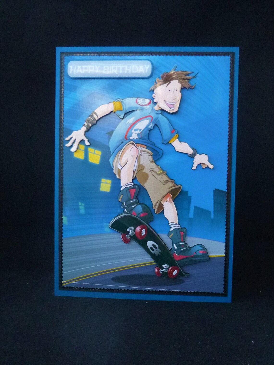 Skateboard Birthday Card Personalised Skateboarder Card Etsy