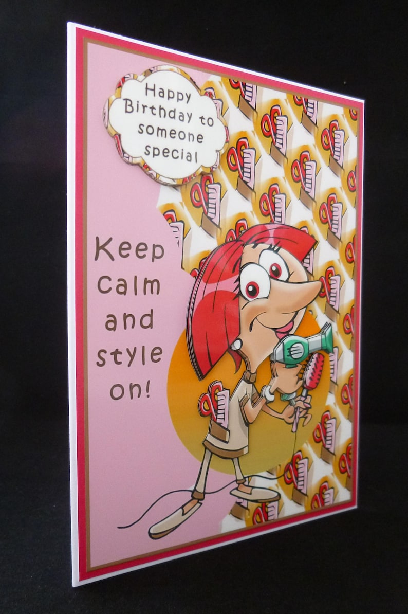 Hairdresser Birthday Card Humorous Personalised Hair Stylist Etsy UK