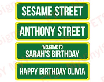 Personalized Sesame Street Sign: Sesame Street Birthday Sign - Sesame Street Party