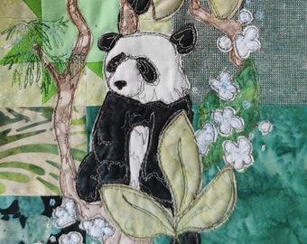 PDF pattern Panda Wreath  BOM Month 2 bamboo baby panda giant panda