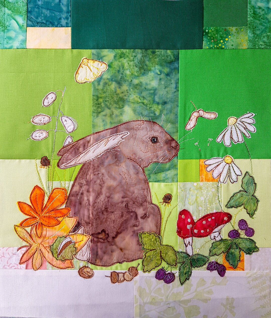 PDF Tree of Life BOM Month 6 Late Autumn Rabbit Quilt Applique Pattern ...