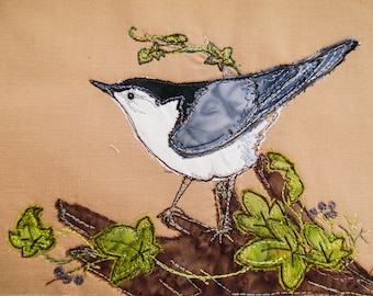 PDF Pattern for Nuthatch and Ivy raw edge applique tutorial free motion embroidery