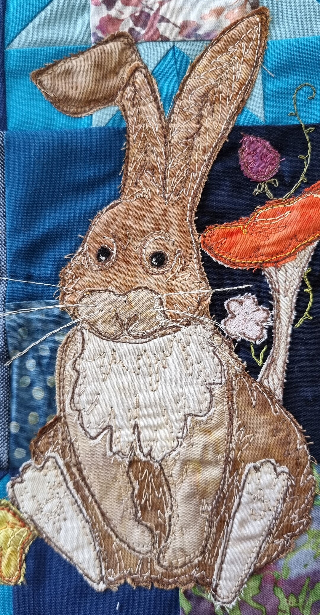 Printed Pattern for Autumn Forage Block 4 Quilt Rabbit Free Motion ...