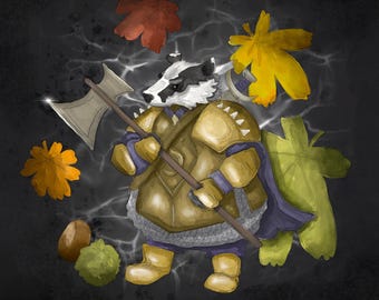 Pre -order league of Silvestria grey badger army d&d redwall printed panel  30.5 by 30.5 cms