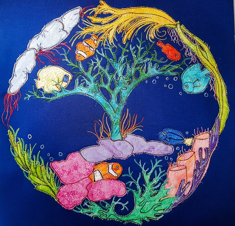 PDF Pattern Sea of Life BOM Full Pattern Set Quilt Applique Pattern ...