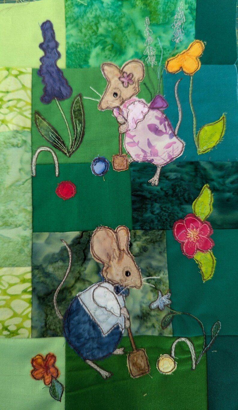 PDF Pattern Garden Party Quilt Block 4 Victorian Mice Croquet - Etsy