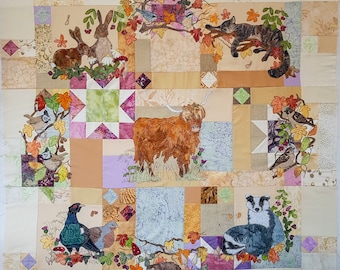 Full PDF pattern set Autumn wreath quilt pattern