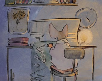Pre -order an evening sewing -Nance Walpole printed panel on quilting cotton 30.5 by 30.5cms