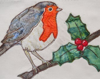 PDF pattern for robin raw edge applique tutorial free motion embroidery