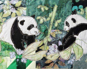 PDF pattern Panda Wreath  BOM Month 5 bamboo baby panda giant panda