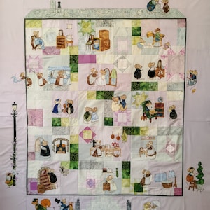 PDF pattern set for Victorian &#39;In the Town&#39; quilt