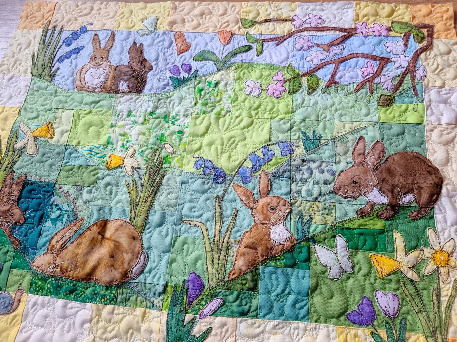 PDF Pattern Set Spring Bunny Glade Quilt Raw Edge Applique - Etsy