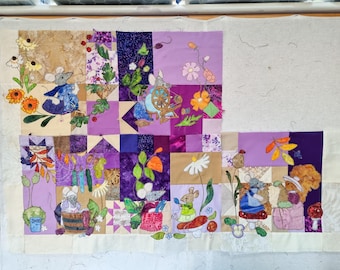 Full kit and pattern for Miss Sally in the autumn  block of the month quilt