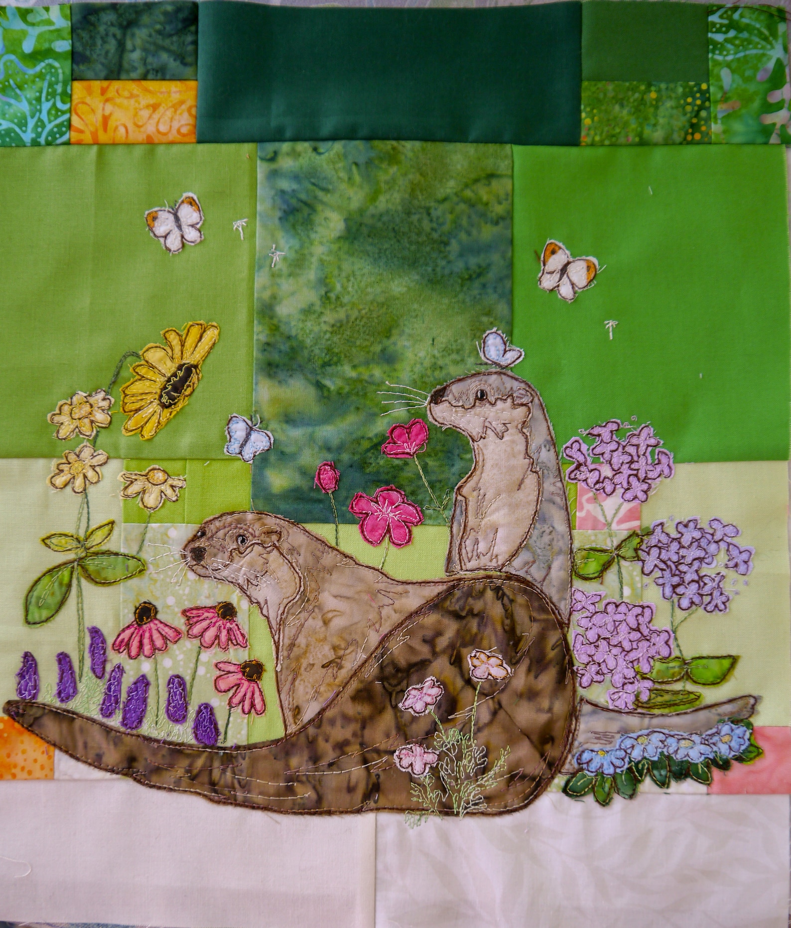 PDF Pattern Tree of Life BOM Month 8 Late Summer Otters Quilt Applique ...