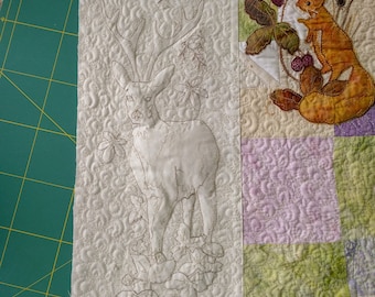 PDF pattern for Highlands quilt border templates patchwork and assembly raw edge applique tutorial free motion embroidery