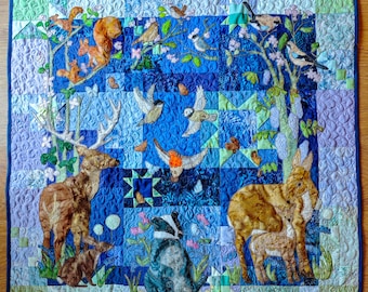 Fabric kit and pattern for Bluebell Woods block of the month quilt