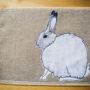 PDF Pattern for Arctic hare raw edge applique tutorial free motion embroidery