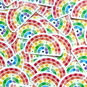 vermi arcobaleno / adesivo in vinile / adesivo glitterato / adesivo dell'orgoglio / adesivo gay / mese dell'orgoglio / adesivo per auto, borraccia, diario, laptop