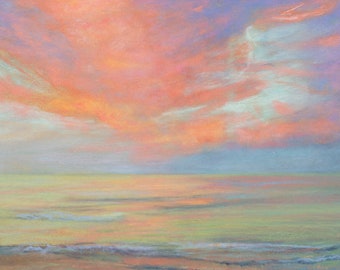 Fine Art Seascape Giclée Print - Coral Sunset