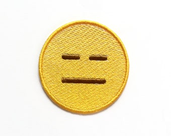 Straight Face Emoji Etsy