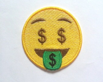 Money iron on patch etsy