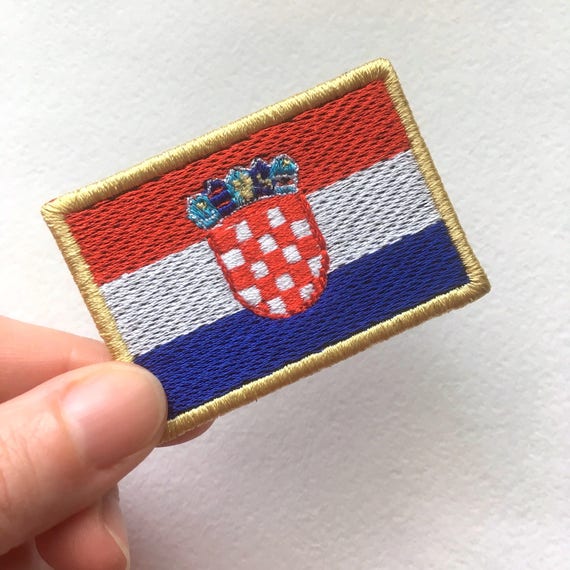 Croatia Embroidered Flag Patch Iron On Small National Flag Sew On Patch For Biker Jacket