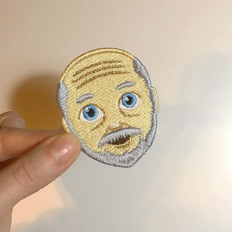 Alter Mann Gesicht Emoji bestickt Patch Opa älteren Mann nähen | Etsy