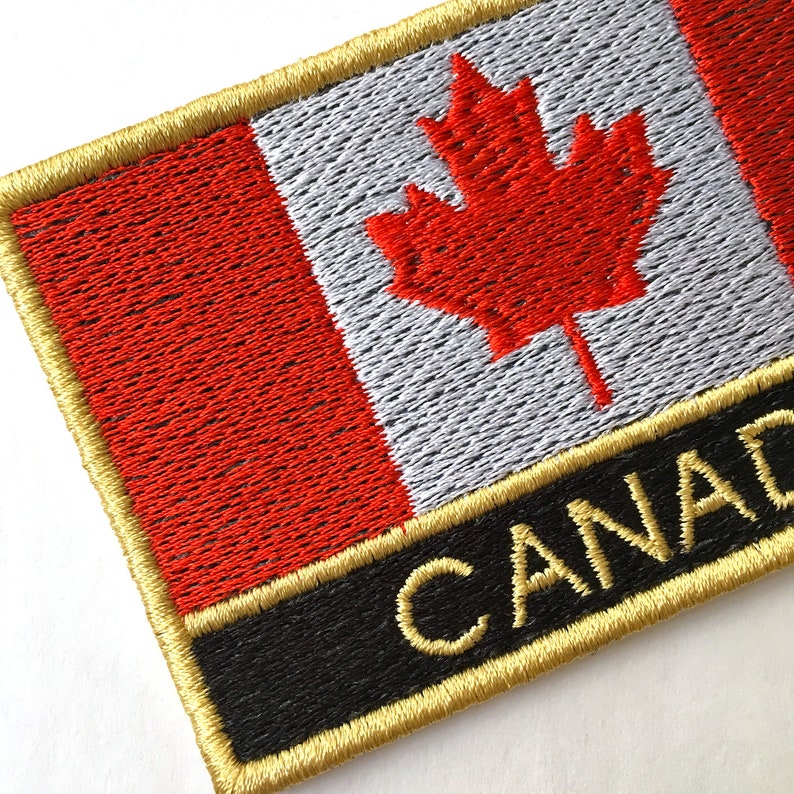 Canada embroidered flag patch iron on sew on for biker jackets  etsy Canada embroidered flag patch iron on sew on for biker jackets  etsy