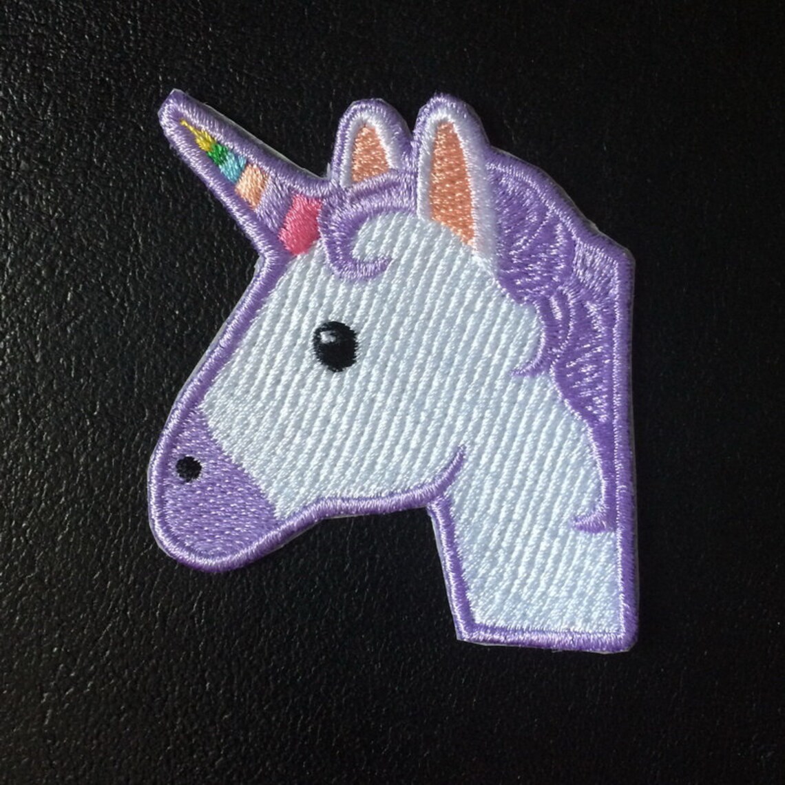 Unicorn Emoji patch Embroidered Patch sew on jacket patch iron Etsy