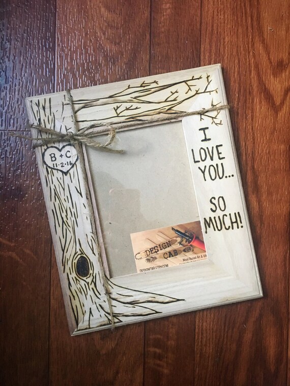 Dad Frame Tree Picture Wood Burning Art I Love You Image 0