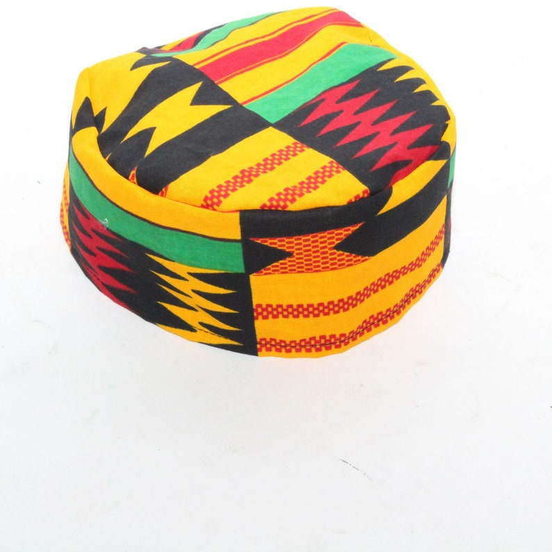 African Print Ghana Multi Color Kente Kufi Hat Etsy